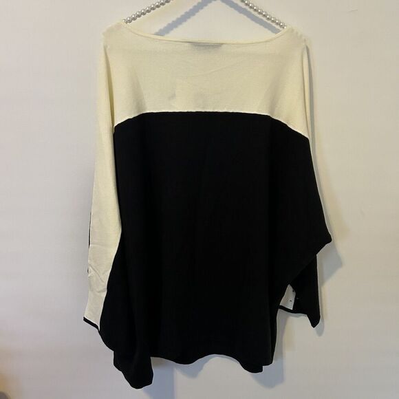 Bob Mackie Sweater Womens 3X Wearable Art Rhinestone Pullover Colorblock mature - Picture 9 of 10